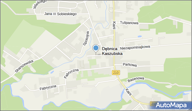 Dębnica Kaszubska, Króla Władysława Jagiełły, mapa Dębnica Kaszubska