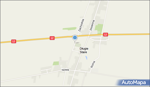 Długie Stare, Krótka, mapa Długie Stare