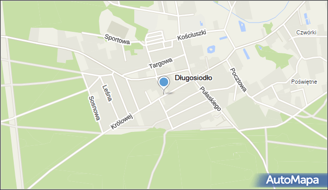 Długosiodło, Królowej Jadwigi, mapa Długosiodło