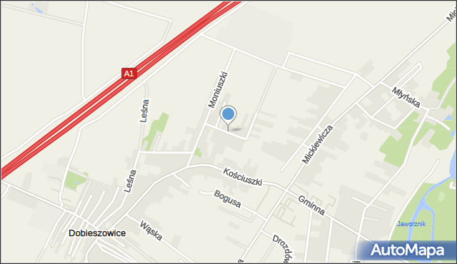 Dobieszowice gmina Bobrowniki, Krótka, mapa Dobieszowice gmina Bobrowniki