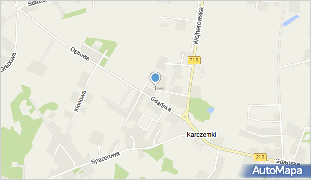 Dobrzewino, Królewska, mapa Dobrzewino