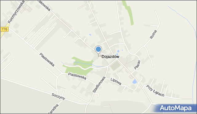 Dojazdów, Krótka, mapa Dojazdów