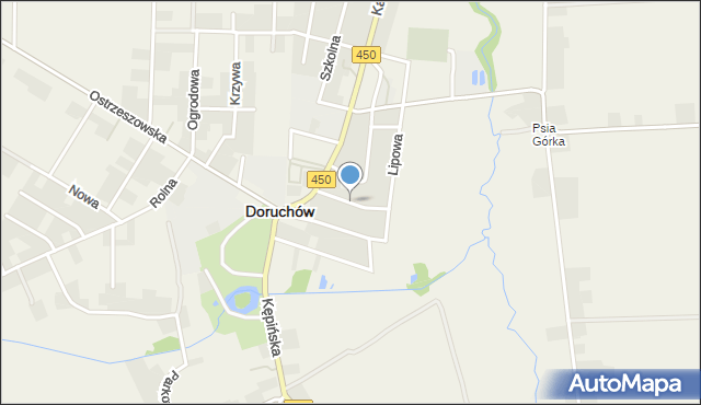 Doruchów, Krótka, mapa Doruchów