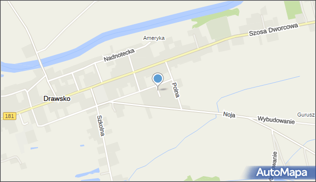 Drawsko, Krótka, mapa Drawsko