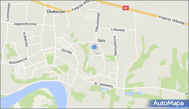 Drohiczyn, Kramczewska, mapa Drohiczyn