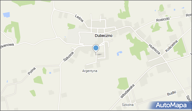 Dubeczno, Krótka, mapa Dubeczno