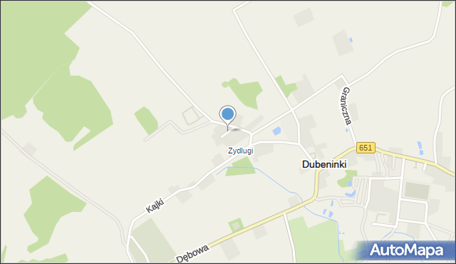 Dubeninki, Krótka, mapa Dubeninki