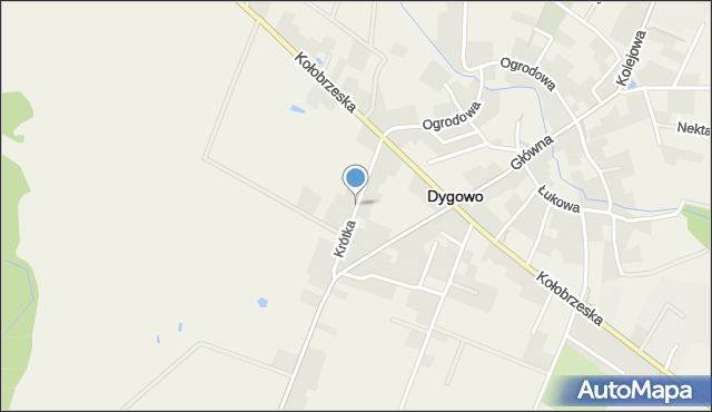 Dygowo, Krótka, mapa Dygowo