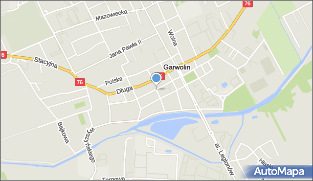 Garwolin, Krzywa, mapa Garwolin