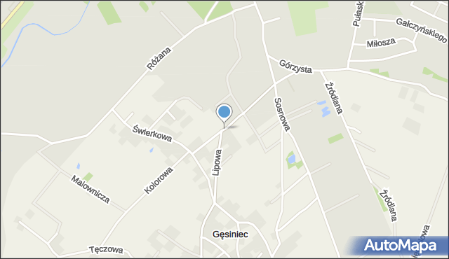 Gęsiniec, Krasińskiego Jana, mapa Gęsiniec