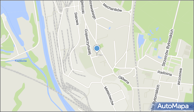 Gliwice, Króla Bolesława Chrobrego, mapa Gliwic