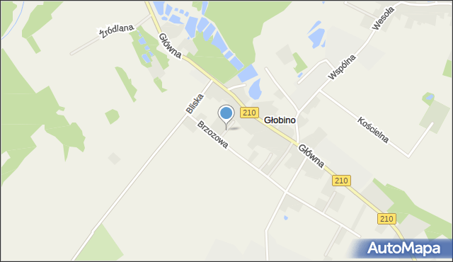 Głobino, Krótka, mapa Głobino