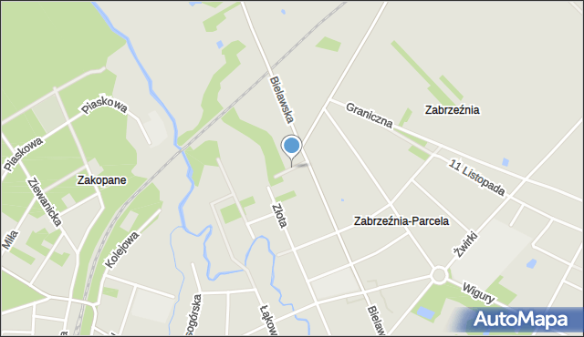 Głowno, Krucza, mapa Głowno