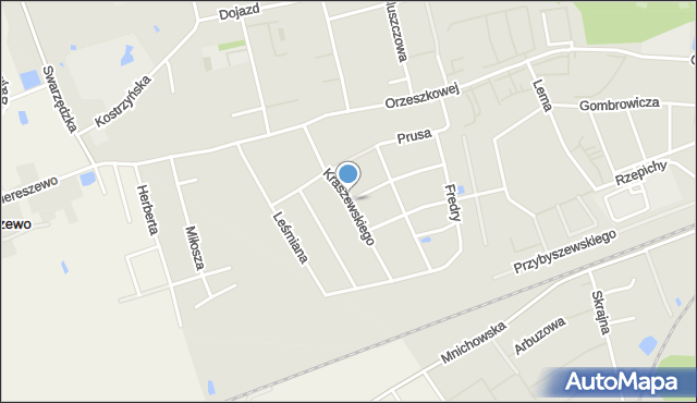 Gniezno, Kraszewskiego Józefa Ignacego, mapa Gniezna