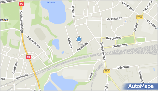 Gniezno, Krótka, mapa Gniezna