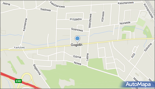 Gogolin powiat krapkowicki, Krapkowicka, mapa Gogolin powiat krapkowicki