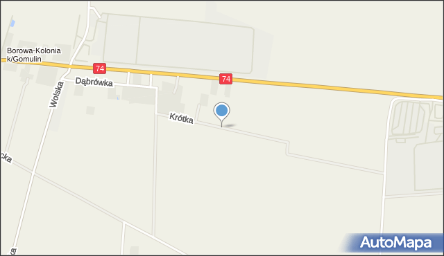 Gomulin-Kolonia, Krótka, mapa Gomulin-Kolonia
