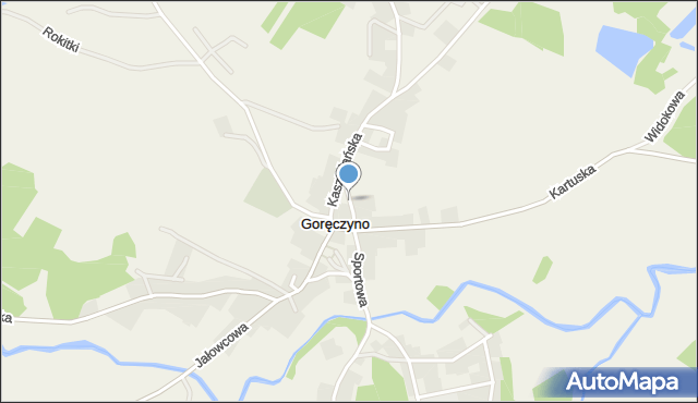 Goręczyno, Krótka, mapa Goręczyno