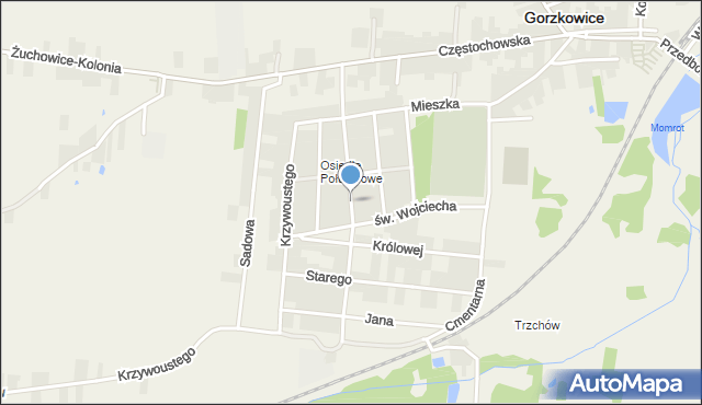 Gorzkowice, Króla Bolesława Chrobrego, mapa Gorzkowice