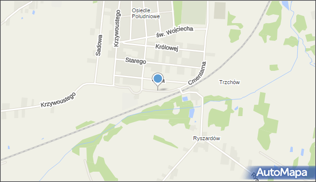 Gorzkowice, Króla Jana III Sobieskiego, mapa Gorzkowice