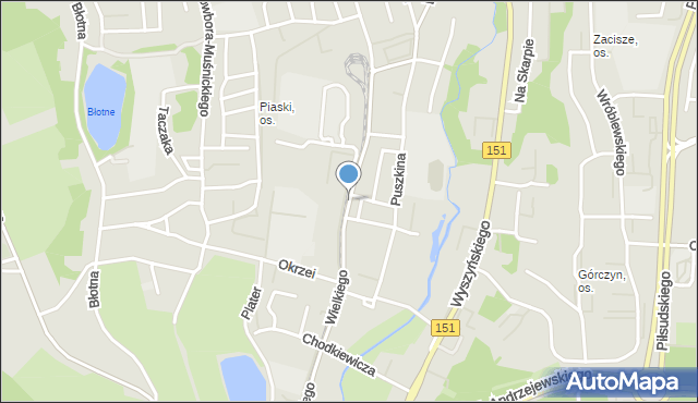 Gorzów Wielkopolski, Króla Kazimierza Wielkiego, mapa Gorzów Wielkopolski