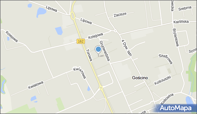 Gościno, Krótka, mapa Gościno