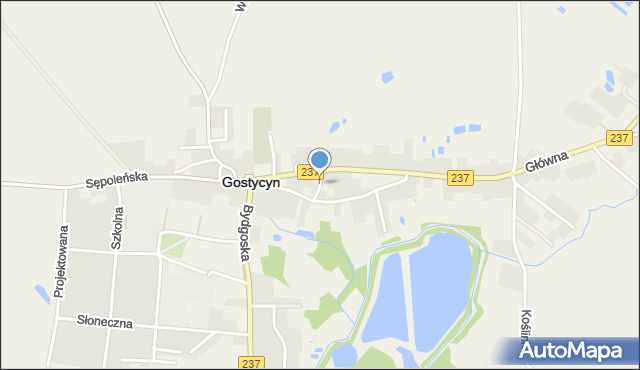 Gostycyn, Krótka, mapa Gostycyn