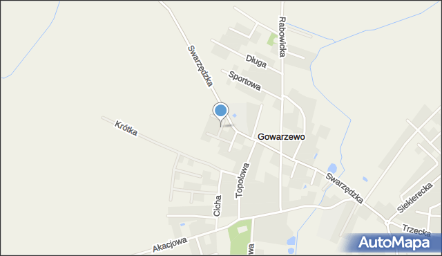 Gowarzewo, Krokusowa, mapa Gowarzewo