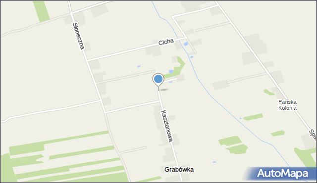 Grabówka gmina Mykanów, Krótka, mapa Grabówka gmina Mykanów