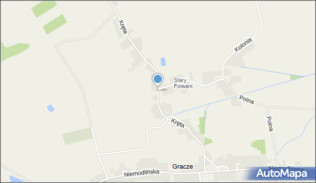 Gracze, Kręta, mapa Gracze