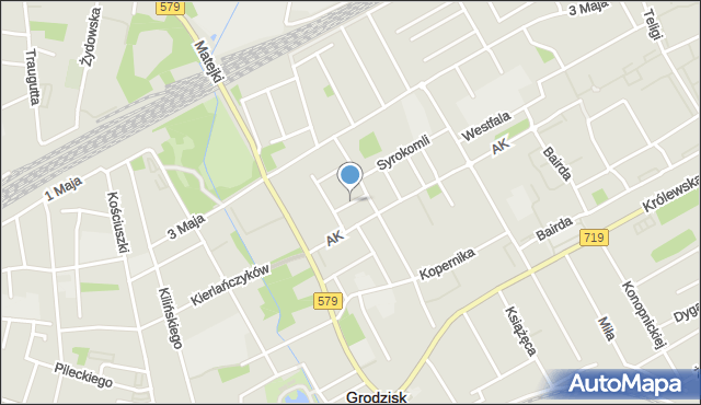 Grodzisk Mazowiecki, Kredytowa, mapa Grodzisk Mazowiecki