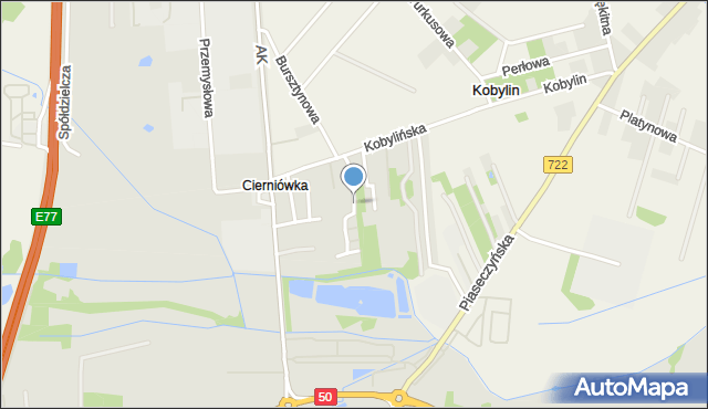 Grójec, Królowej Bony, mapa Grójec