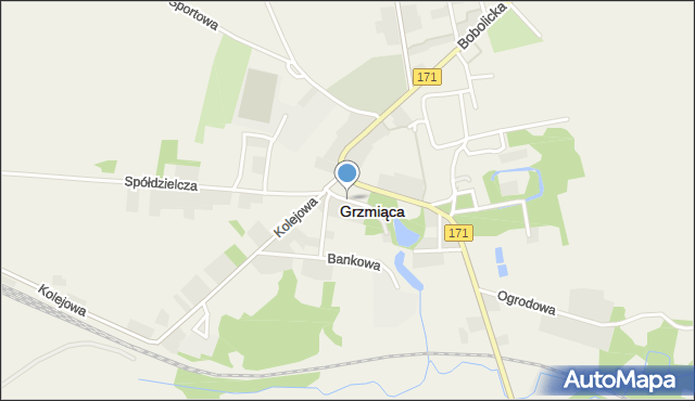 Grzmiąca powiat szczecinecki, Krótka, mapa Grzmiąca powiat szczecinecki