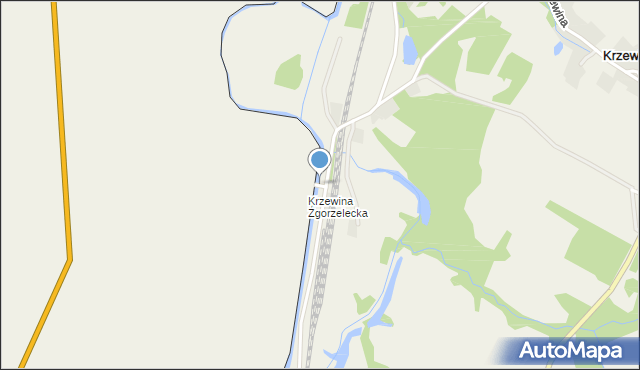 Janinów gmina Bogatynia, Krzewina Zgorzelecka-Ostritz, mapa Janinów gmina Bogatynia