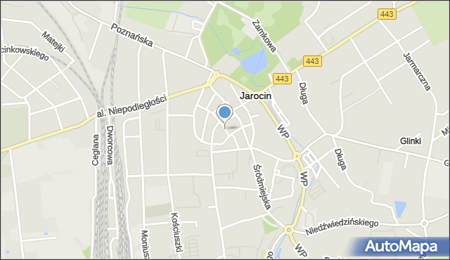 Jarocin, Krótka, mapa Jarocin