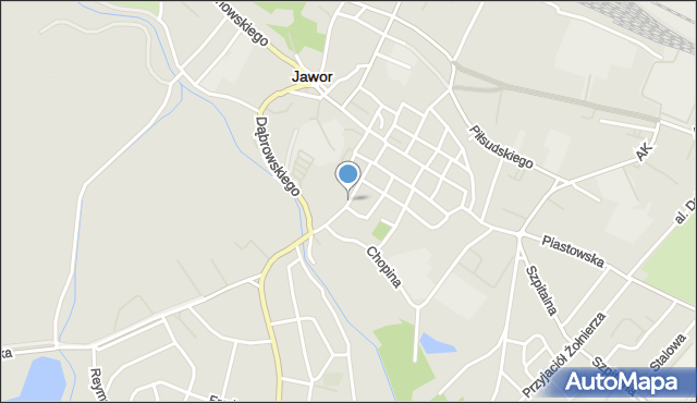 Jawor, Króla Bolesława Chrobrego, mapa Jawor