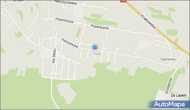 Jaworzno, Krystyny, mapa Jaworzno