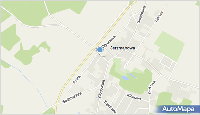 Jerzmanowa, Krótka, mapa Jerzmanowa