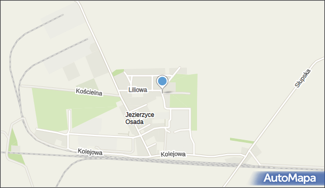 Jezierzyce gmina Słupsk, Krokusowa, mapa Jezierzyce gmina Słupsk