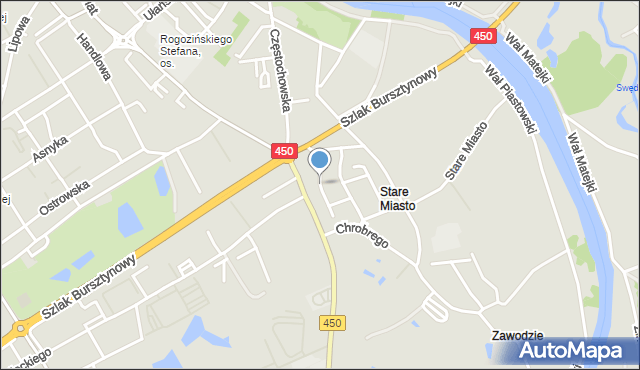 Kalisz, Króla Kazimierza Wielkiego, mapa Kalisza