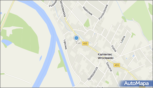 Kamieniec Wrocławski, Krótka, mapa Kamieniec Wrocławski
