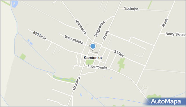 Kamionka powiat lubartowski, Krótka, mapa Kamionka powiat lubartowski