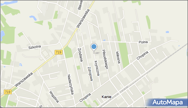 Kanie gmina Brwinów, Kryniczna, mapa Kanie gmina Brwinów