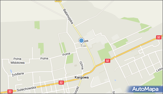 Kargowa, Krótka, mapa Kargowa
