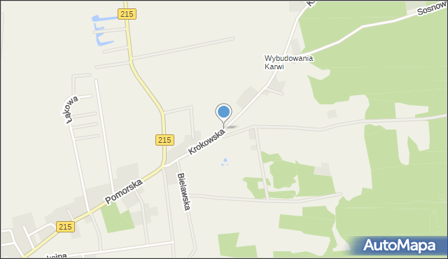 Karwia, Krokowska, mapa Karwia