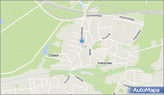 Katowice, Krucza, mapa Katowic