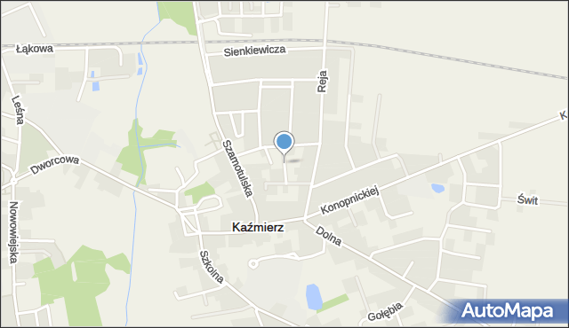 Kaźmierz, Kraszewskiego Józefa Ignacego, mapa Kaźmierz