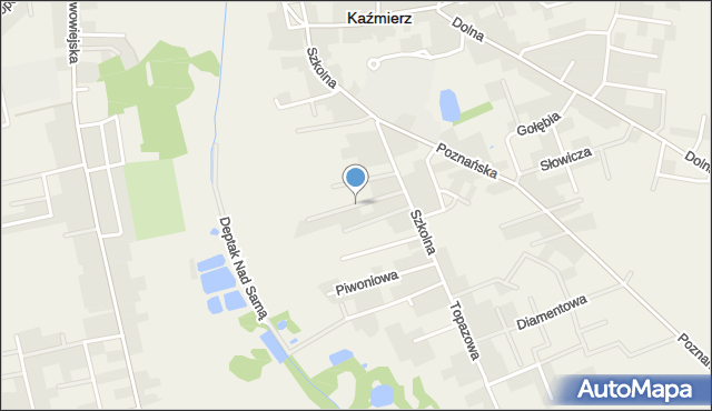 Kaźmierz, Krokusowa, mapa Kaźmierz