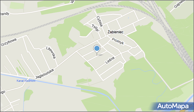 Kędzierzyn-Koźle, Krzyszowca Franciszka, mapa Kędzierzyna-Koźle