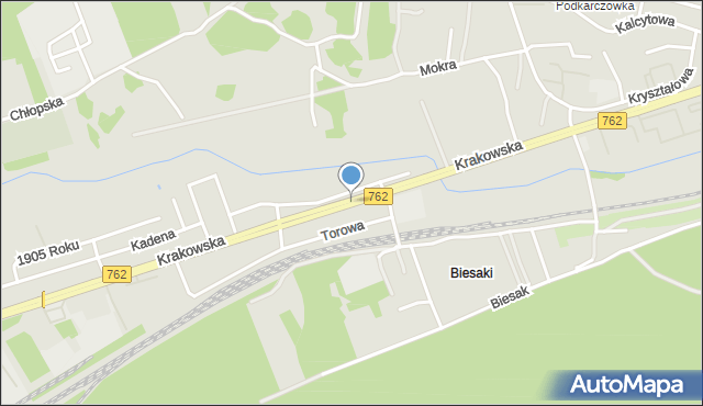 Kielce, Krakowska, mapa Kielc